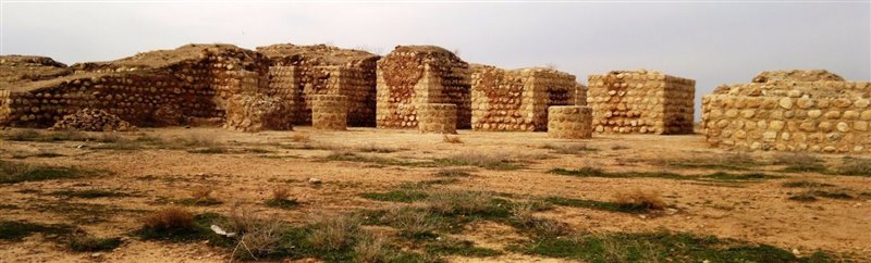 بقایای کاخ ساسانی قصر شیرین (عمارت خسروی)  