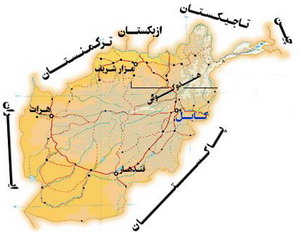 نقشه جغرافیا افغانستان