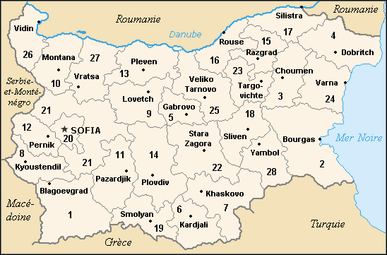 استان‌های بلغارستان
